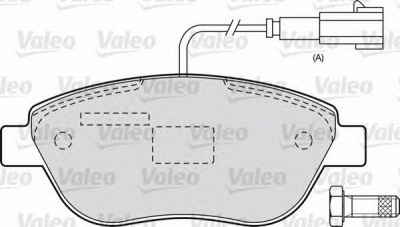 VALEO 598839 -  Комплект тормозных колодок, дисковый тормоз