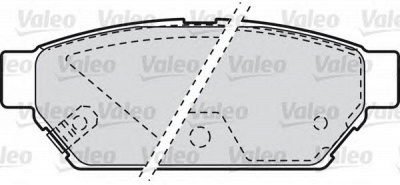 VALEO 598844 -  Комплект тормозных колодок, дисковый тормоз