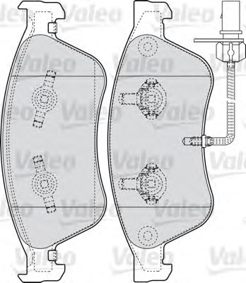 VALEO 598845 -  Комплект тормозных колодок, дисковый тормоз