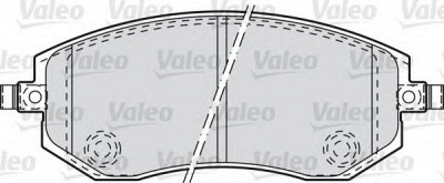 VALEO 598853 -  Комплект тормозных колодок, дисковый тормоз