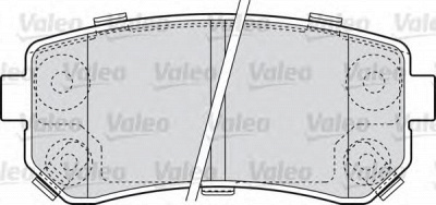 VALEO 598867 -  Комплект тормозных колодок, дисковый тормоз