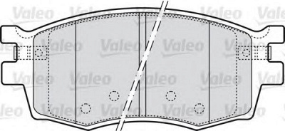VALEO 598868 -  Комплект тормозных колодок, дисковый тормоз