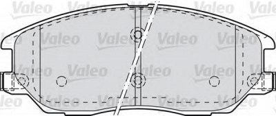 VALEO 598871 -  Комплект тормозных колодок, дисковый тормоз