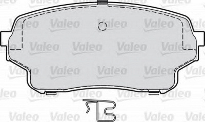 VALEO 598878 -  Комплект тормозных колодок, дисковый тормоз