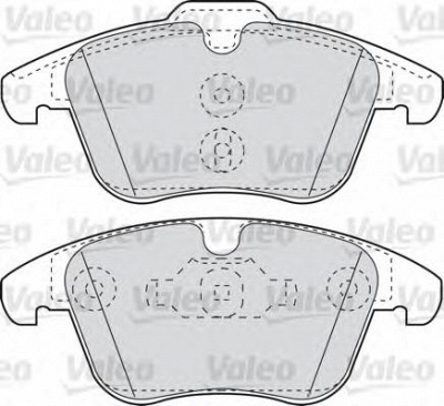 VALEO 598879 -  Комплект тормозных колодок, дисковый тормоз