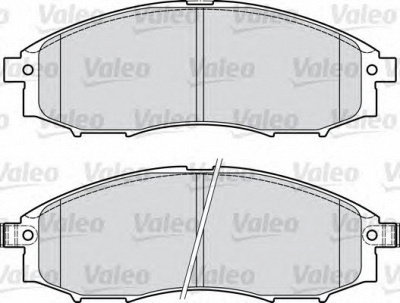 VALEO 598889 -  Комплект тормозных колодок, дисковый тормоз