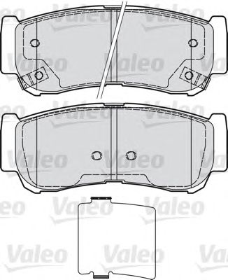 VALEO 598932 -  Комплект тормозных колодок, дисковый тормоз