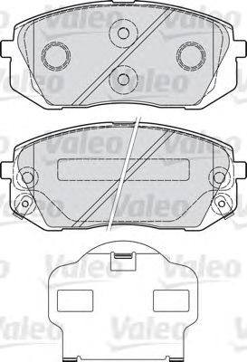 VALEO 598934 -  Комплект тормозных колодок, дисковый тормоз