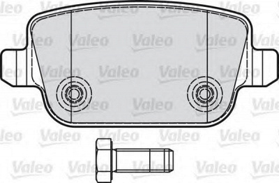 VALEO 598935 -  Комплект тормозных колодок, дисковый тормоз