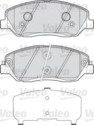 VALEO 598937 -  Комплект тормозных колодок, дисковый тормоз