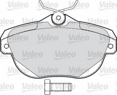 VALEO 598939 -  Комплект тормозных колодок, дисковый тормоз