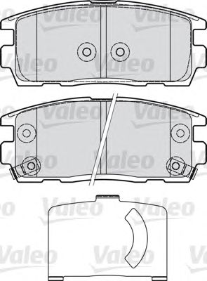 VALEO 598941 -  Комплект тормозных колодок, дисковый тормоз