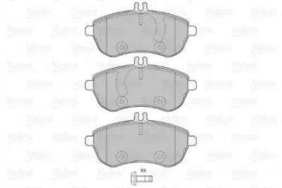 VALEO 598963 -  Комплект тормозных колодок, дисковый тормоз