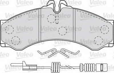 VALEO 598966 -  Комплект тормозных колодок, дисковый тормоз