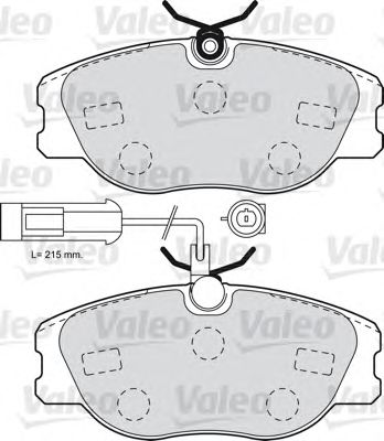 VALEO 598985 -  Комплект тормозных колодок, дисковый тормоз