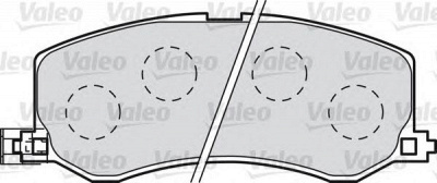 VALEO 598986 -  Комплект тормозных колодок, дисковый тормоз