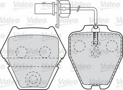 VALEO 598992 -  Комплект тормозных колодок, дисковый тормоз
