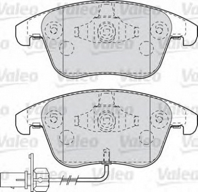 VALEO 598996 -  Комплект тормозных колодок, дисковый тормоз