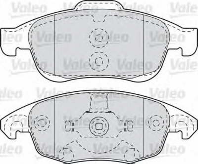 VALEO 598997 -  Комплект тормозных колодок, дисковый тормоз