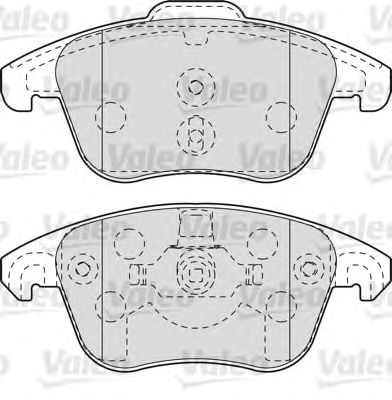 VALEO 598998 -  Комплект тормозных колодок, дисковый тормоз