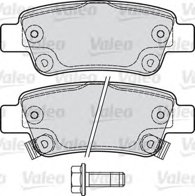 VALEO 601038 -  Комплект тормозных колодок, дисковый тормоз