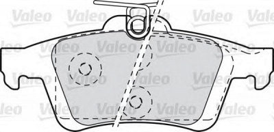 VALEO 601044 -  Комплект тормозных колодок, дисковый тормоз