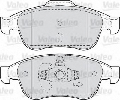 VALEO 601045 -  Комплект тормозных колодок, дисковый тормоз