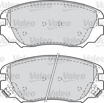 VALEO 601047 -  Комплект тормозных колодок, дисковый тормоз