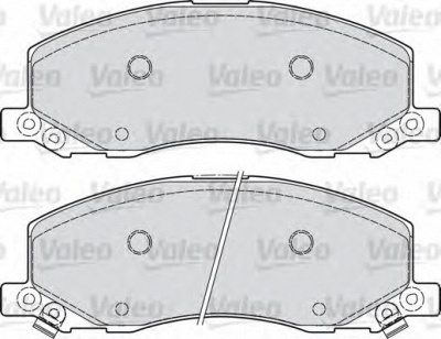 VALEO 601048 -  Комплект тормозных колодок, дисковый тормоз