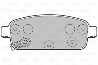 VALEO 601055 -  Комплект тормозных колодок, дисковый тормоз