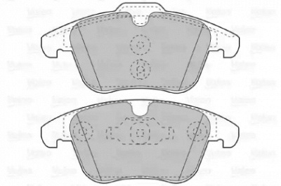 VALEO 601056 -  Комплект тормозных колодок, дисковый тормоз
