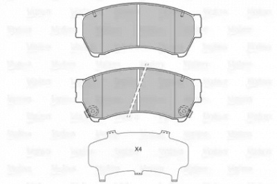 VALEO 601065 -  Комплект тормозных колодок, дисковый тормоз