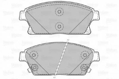 VALEO 601070 -  Комплект тормозных колодок, дисковый тормоз