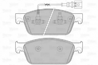 VALEO 601124 -  Комплект тормозных колодок, дисковый тормоз