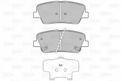 VALEO 601134 -  Комплект тормозных колодок, дисковый тормоз