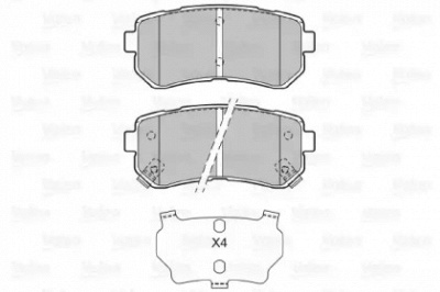 VALEO 601135 -  Комплект тормозных колодок, дисковый тормоз
