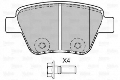 VALEO 601137 -  Комплект тормозных колодок, дисковый тормоз
