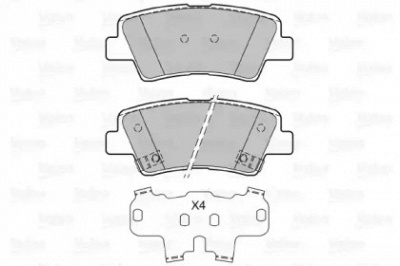 VALEO 601139 -  Комплект тормозных колодок, дисковый тормоз