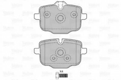VALEO 601145 -  Комплект тормозных колодок, дисковый тормоз