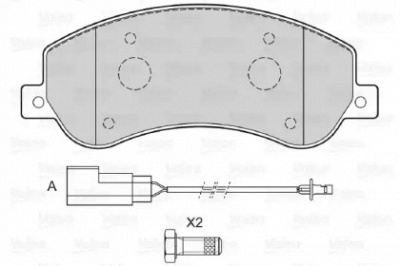 VALEO 601146 -  Комплект тормозных колодок, дисковый тормоз