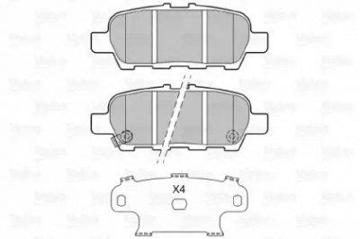 VALEO 601148 -  Колодки тормозные дисковые задниеие, комплект