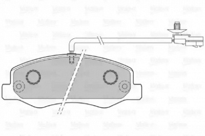 VALEO 601152 -  Комплект тормозных колодок, дисковый тормоз