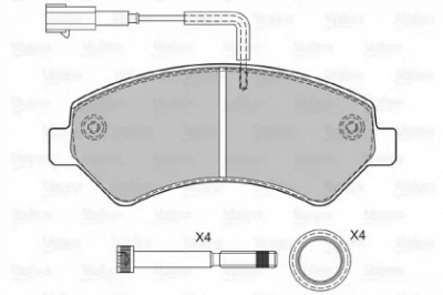 VALEO 601276 -  Комплект тормозных колодок, дисковый тормоз