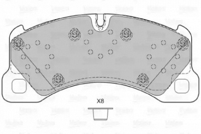 VALEO 601280 -  Комплект тормозных колодок, дисковый тормоз