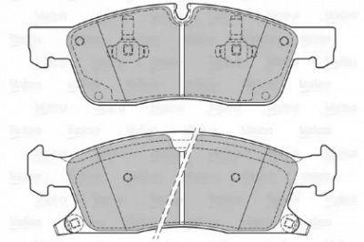 VALEO 601281 -  Комплект тормозных колодок, дисковый тормоз