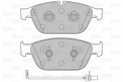 VALEO 601282 -  Комплект тормозных колодок, дисковый тормоз