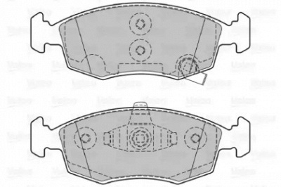 VALEO 601297 -  Комплект тормозных колодок, дисковый тормоз