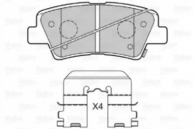 VALEO 601301 -  Комплект тормозных колодок, дисковый тормоз