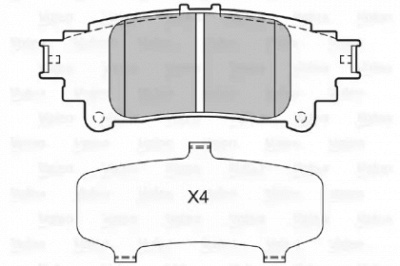 VALEO 601312 -  Комплект тормозных колодок, дисковый тормоз