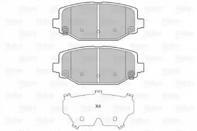 VALEO 601313 -  Комплект тормозных колодок, дисковый тормоз